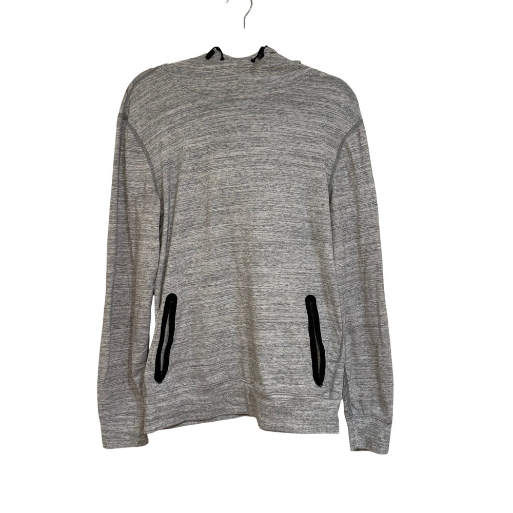 American Eagle Flex Hoodie Men's Small Gray Athletic Pullover Zip Pockets